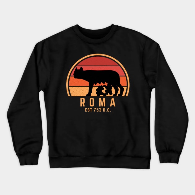 Roma Est 753 BC Founding Of Rome Crewneck Sweatshirt by zeno27